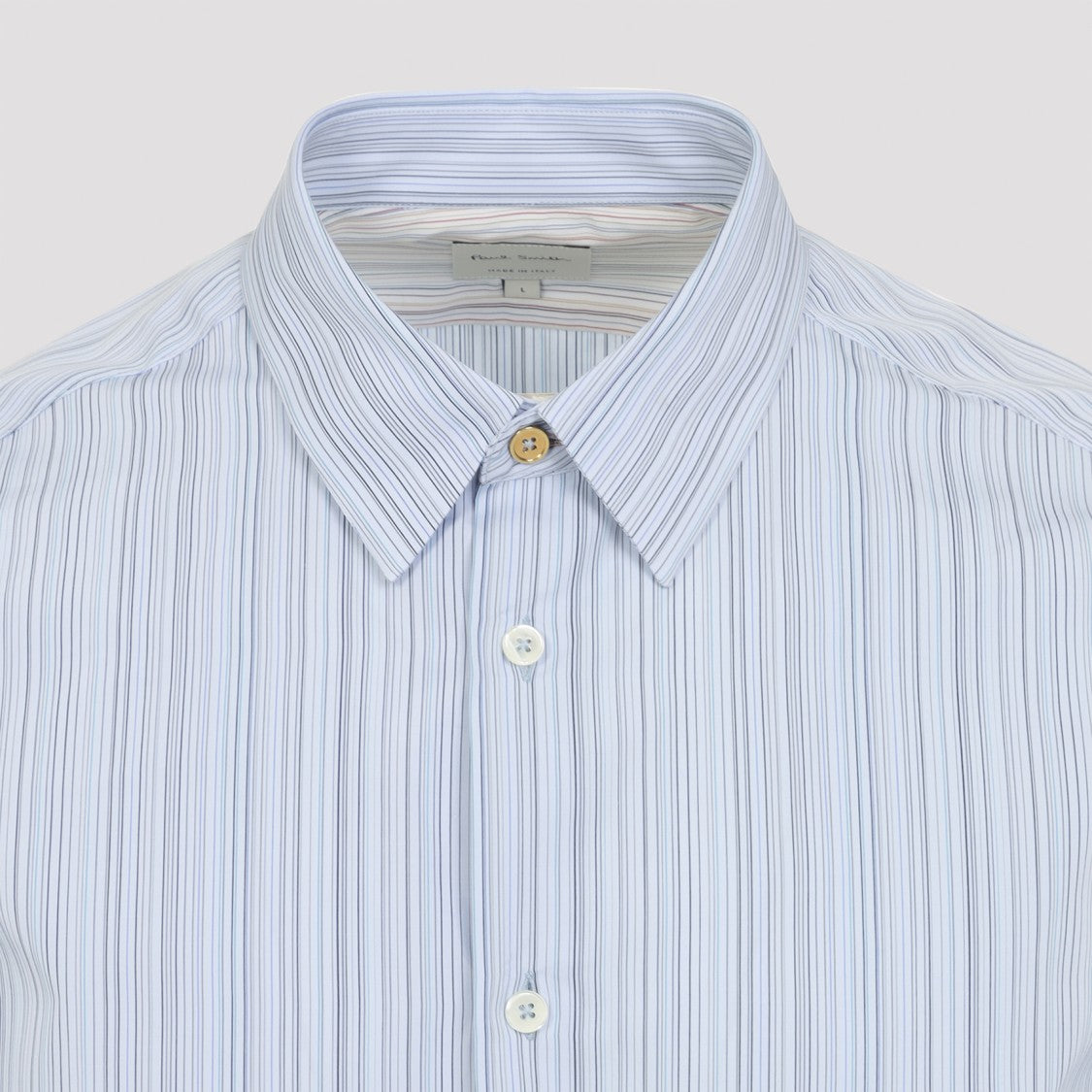 Paul Smith Slim Fit Light Blue Cotton Shirt