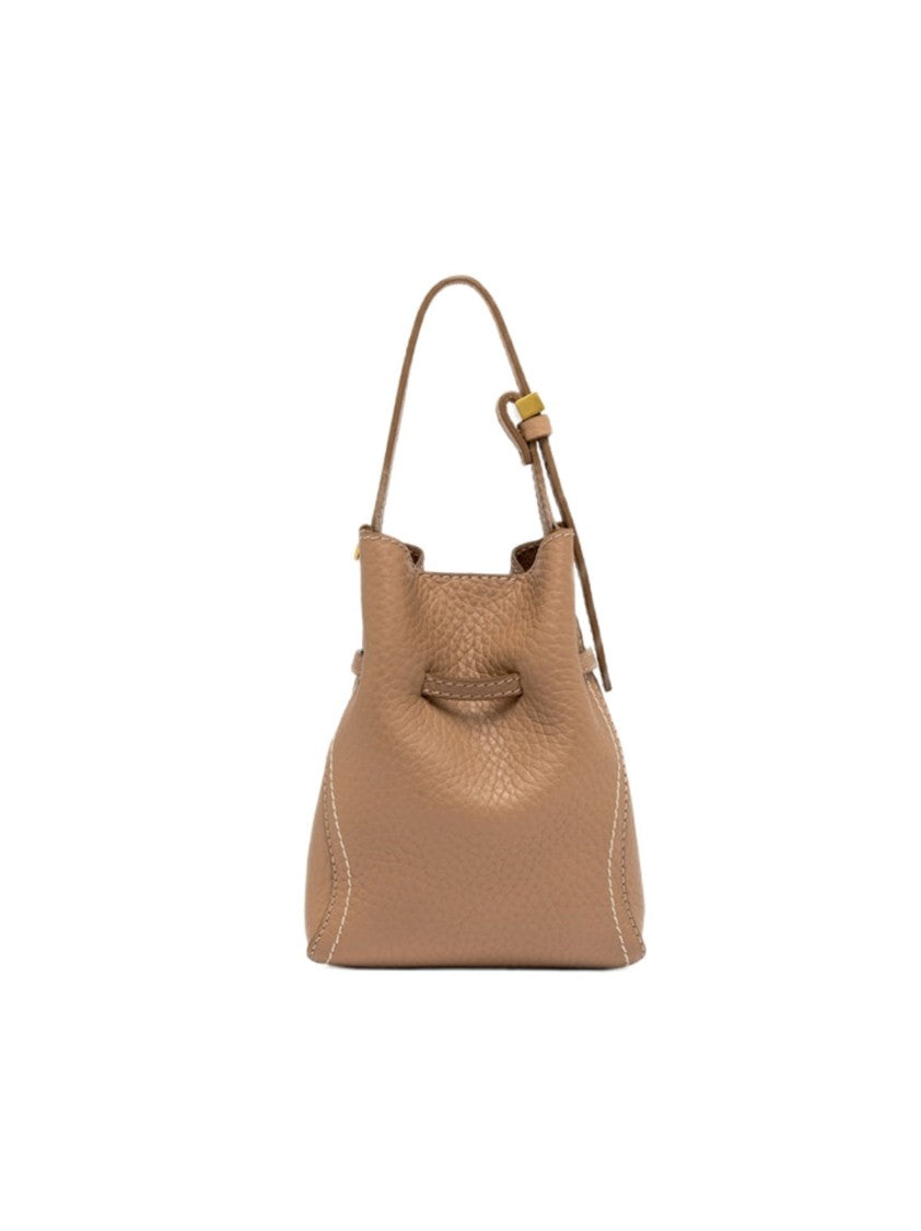 Gianni Chiarini Soft Textured Leather Bag With Iconic Metal Details