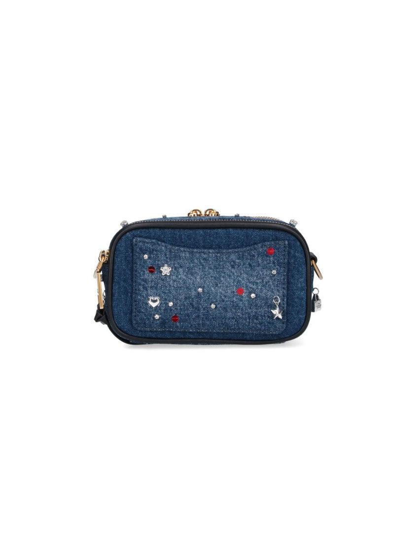 Marc Jacobs Denim Crossbody Bag With Playful Charms