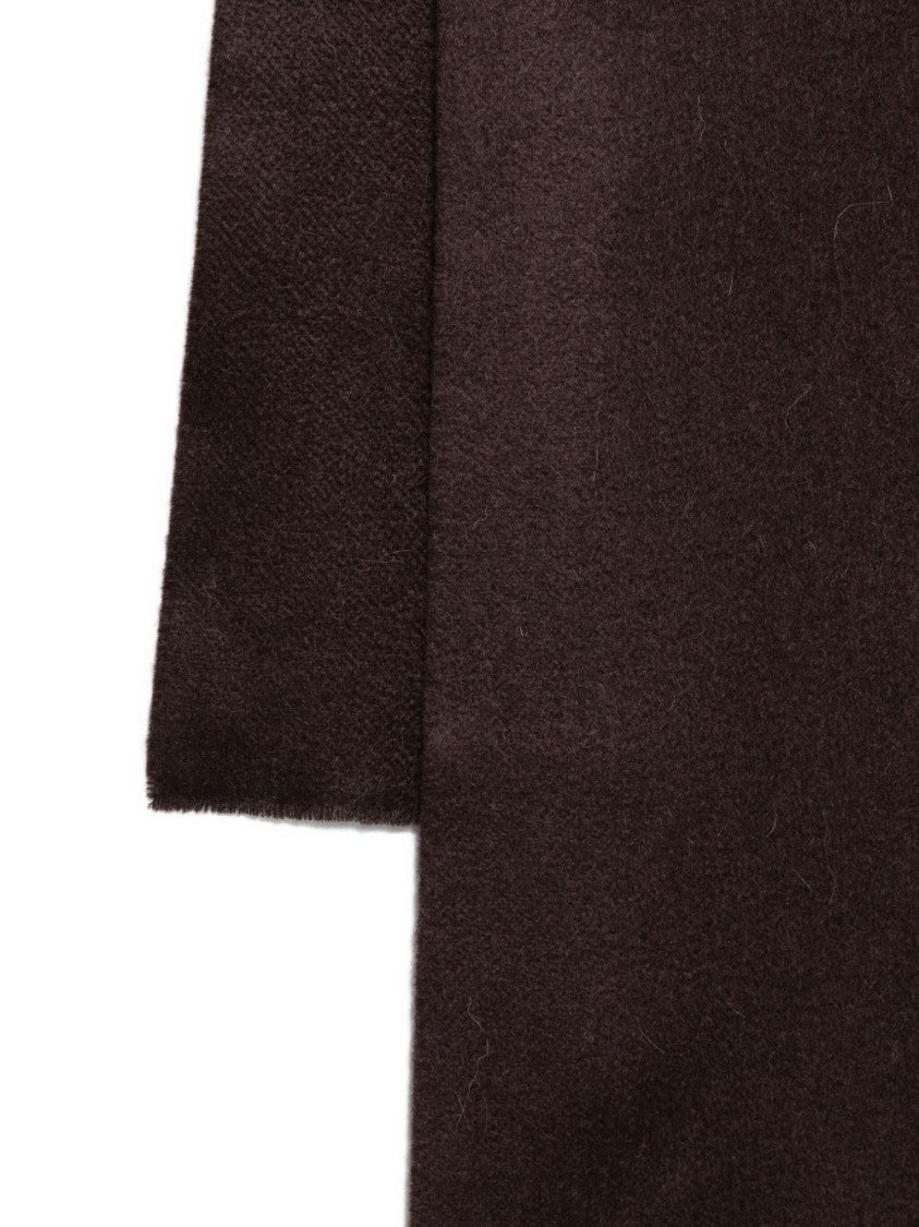 Jacquemus Dark Brown Scarf With Smooth Texture