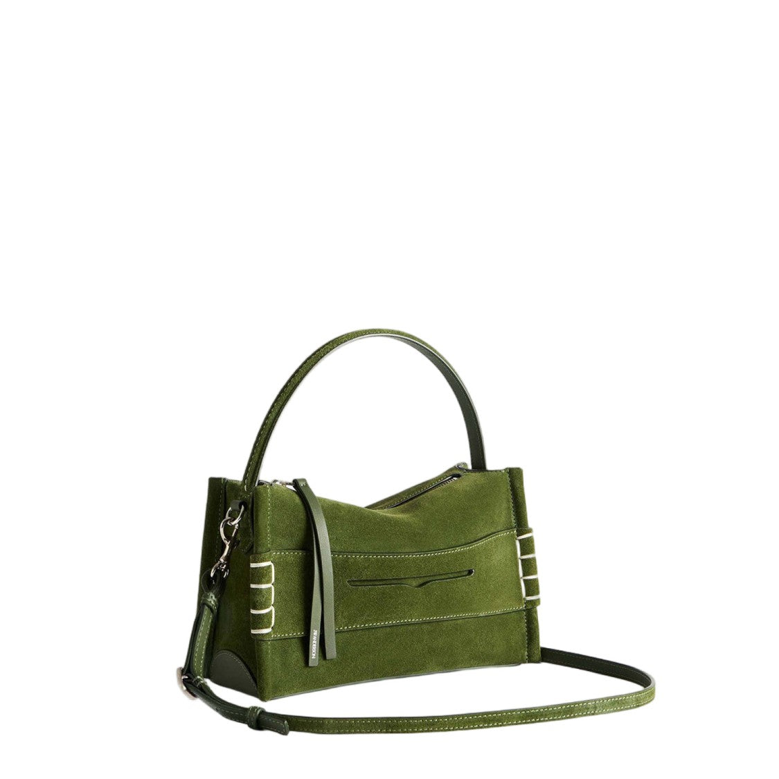 J. W. Anderson Structured Suede Bag With Top Handle And Adjustable Strap