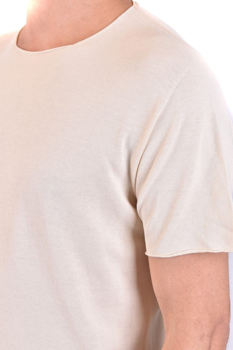 Isabel Benenato White Cotton Knit T-Shirt