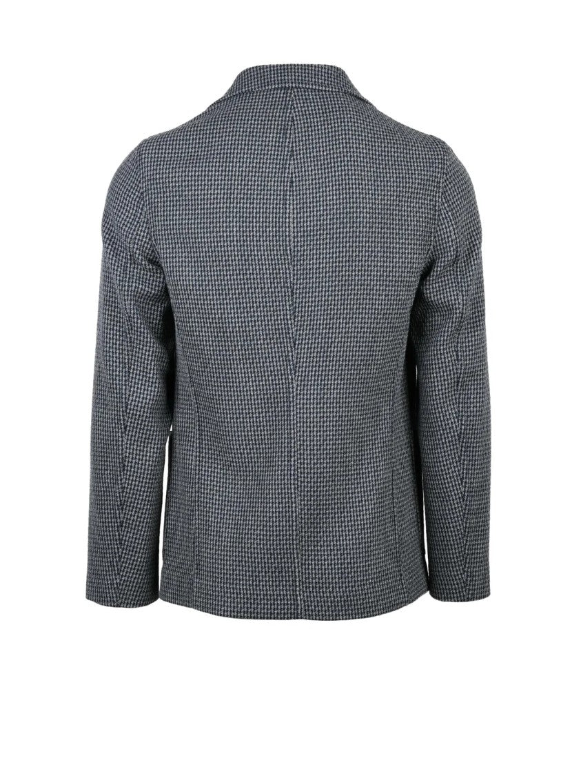 Circolo 1901 Rounded Blazer With Houndstooth Pattern And Tailored Fit