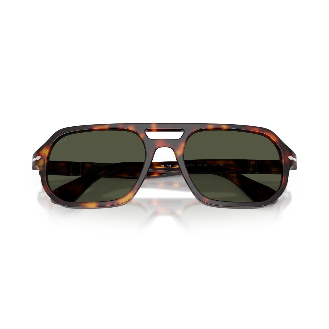 Persol 0Po3393s Aviator-Inspired Tortoiseshell Sunglasses With Keyhole Bridge