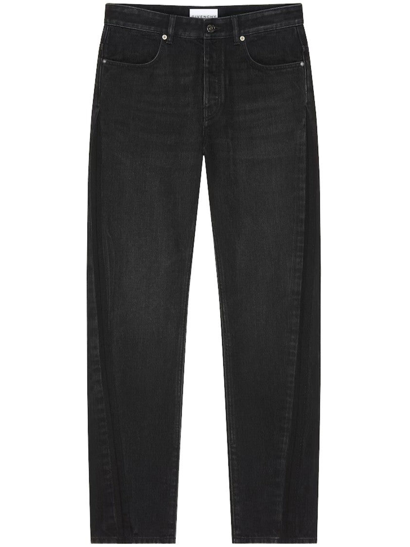 Givenchy Straight Couture Seam Black Denim Jeans