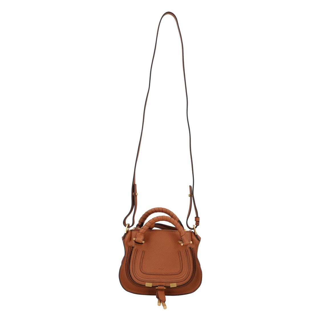 Chloé Marcie Mini Double Carry Bag Brown
