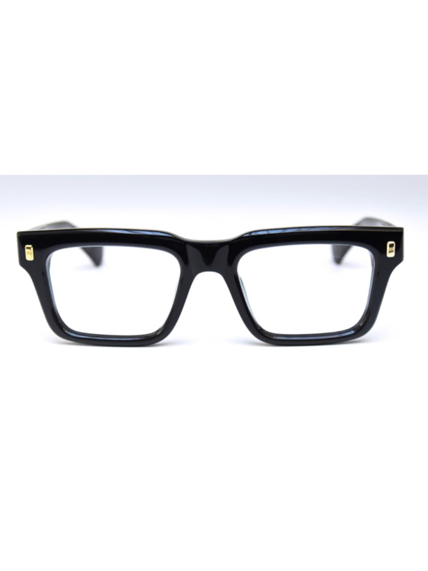Kiurv Bold Rectangular Optical Frames With Gold Accents