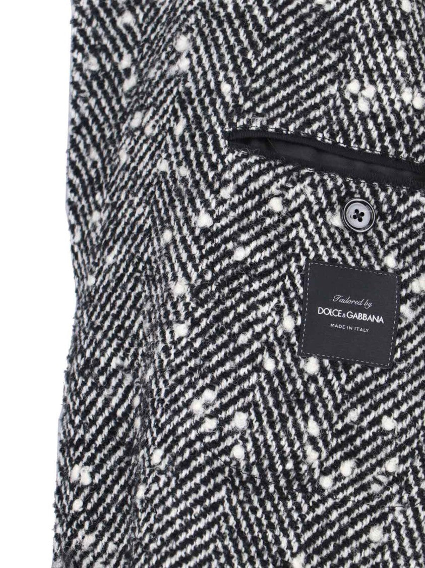 Dolce & Gabbana Double-Breasted Coat – Multicolor