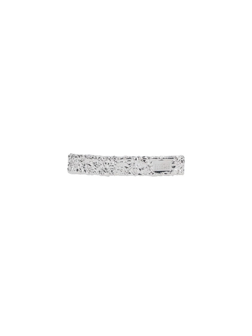 Mm6 By Maison Margiela Polished Silver Minimalist Jewelry