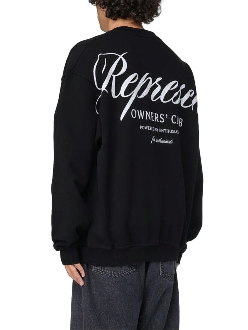 Represent Relaxed Fit Black Long Sleeve Sweatshirt