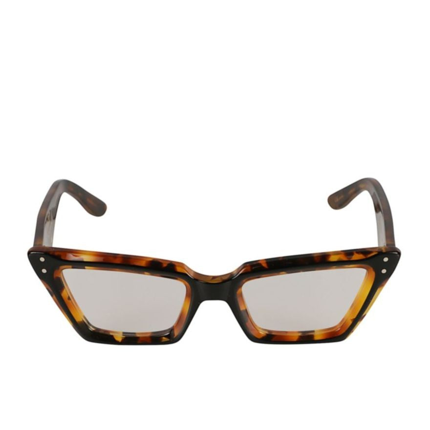 Kador Alexandra Bold Rectangular Tortoiseshell Sunglasses With Gold Accents