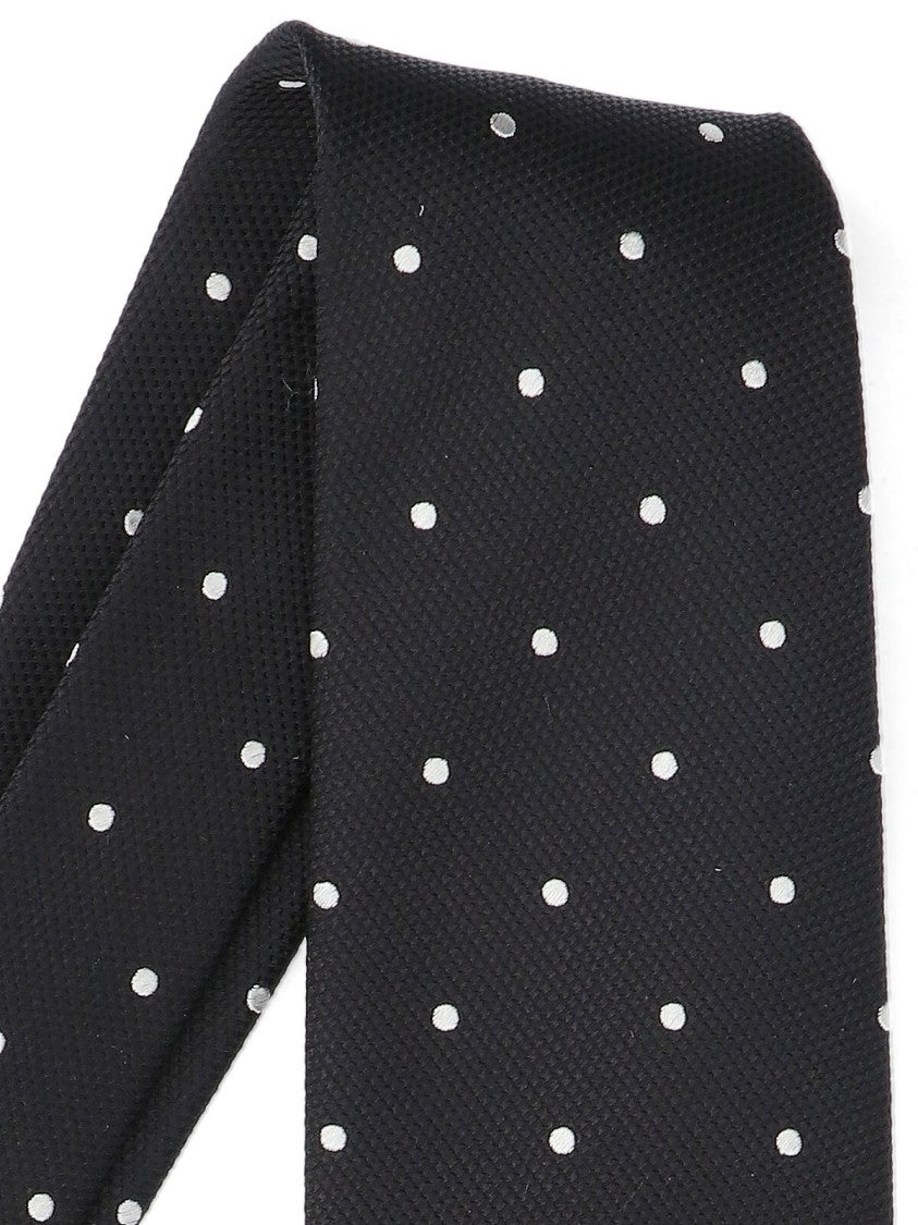 Tom Ford Polka Dot Tie, In Black Mulberry Silk