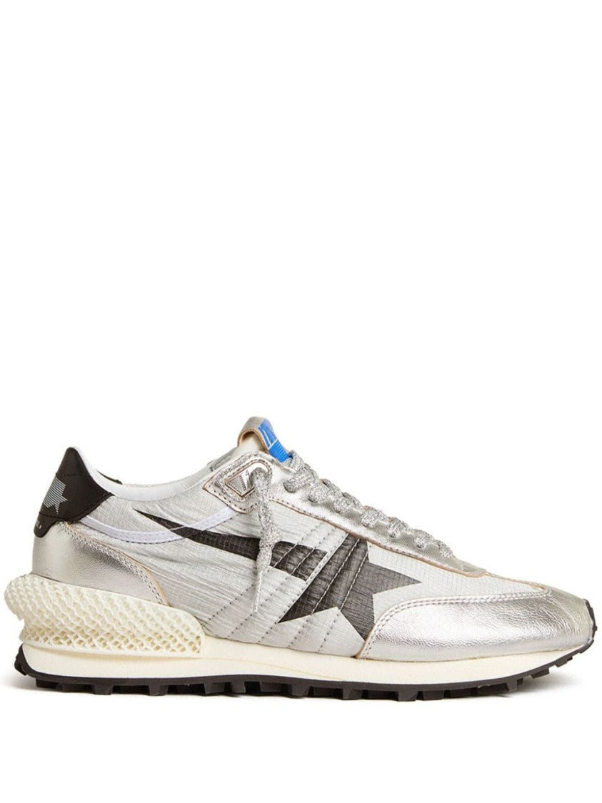 Golden Goose Metallic Sneakers With High-Quality Leather And Rubber Soles
