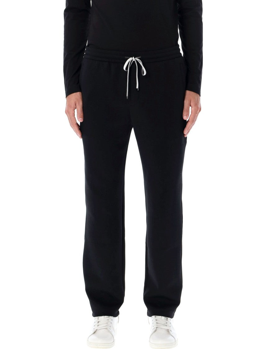 Emporio Armani Relaxed Fit Black Jogging Pants With Adjustable Waistband