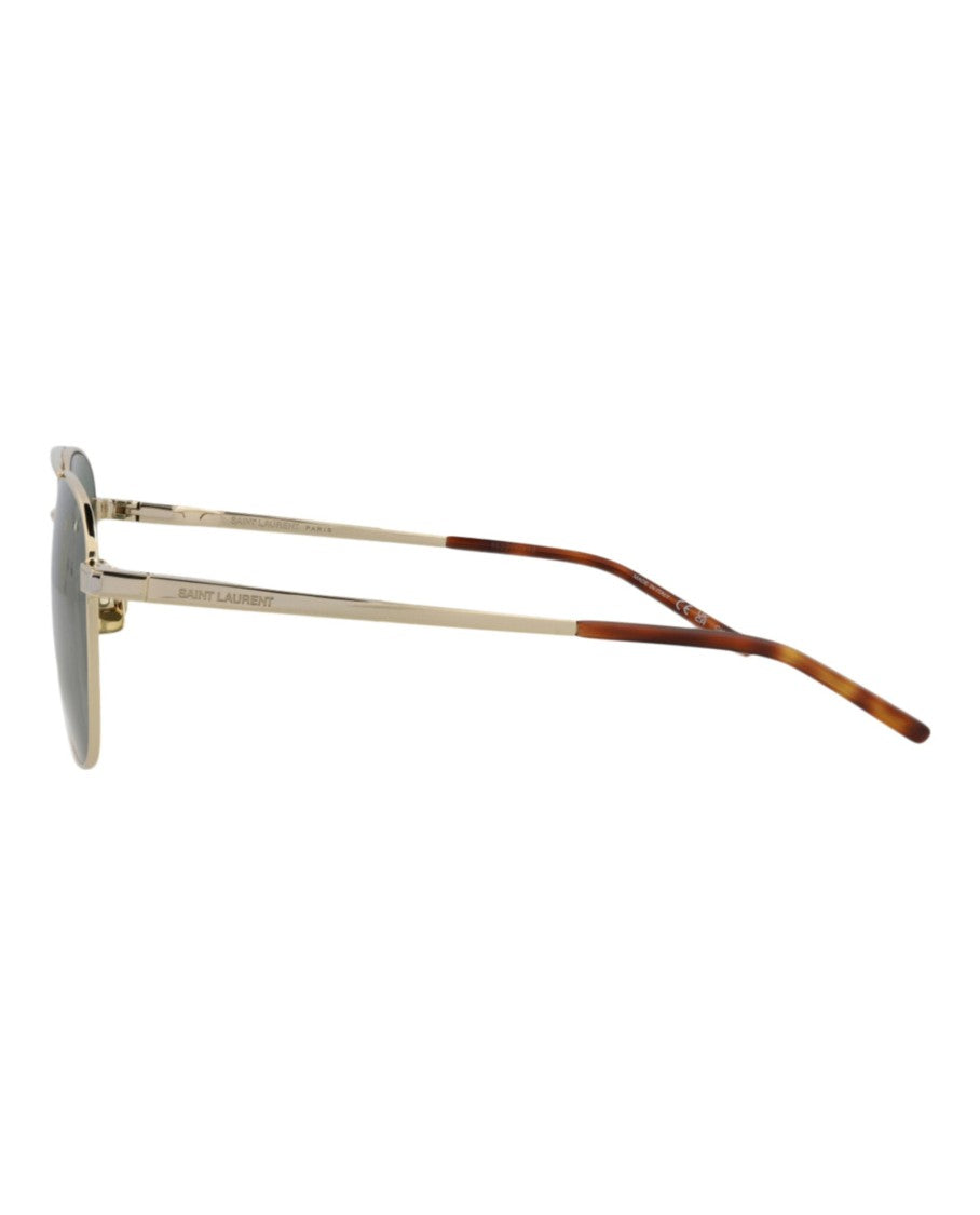 Saint Laurent Aviator-Frame Metal Sunglasses