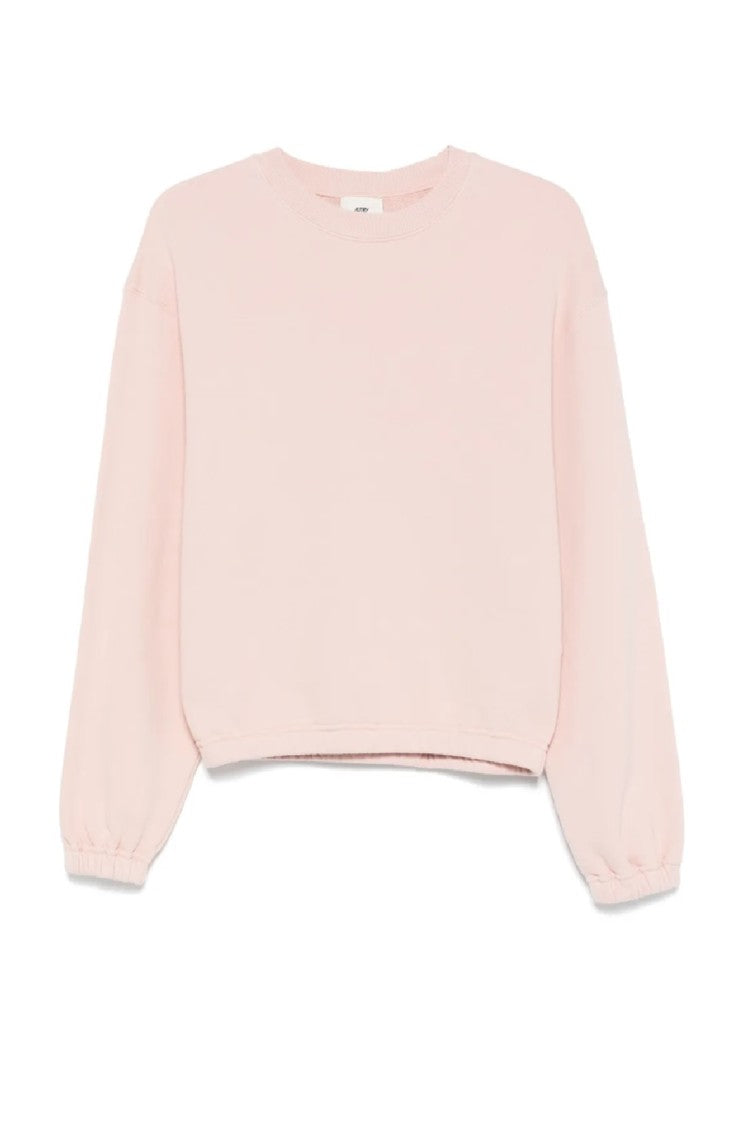 Autry Cropped Relaxed-Fit Cotton Sweatshirt