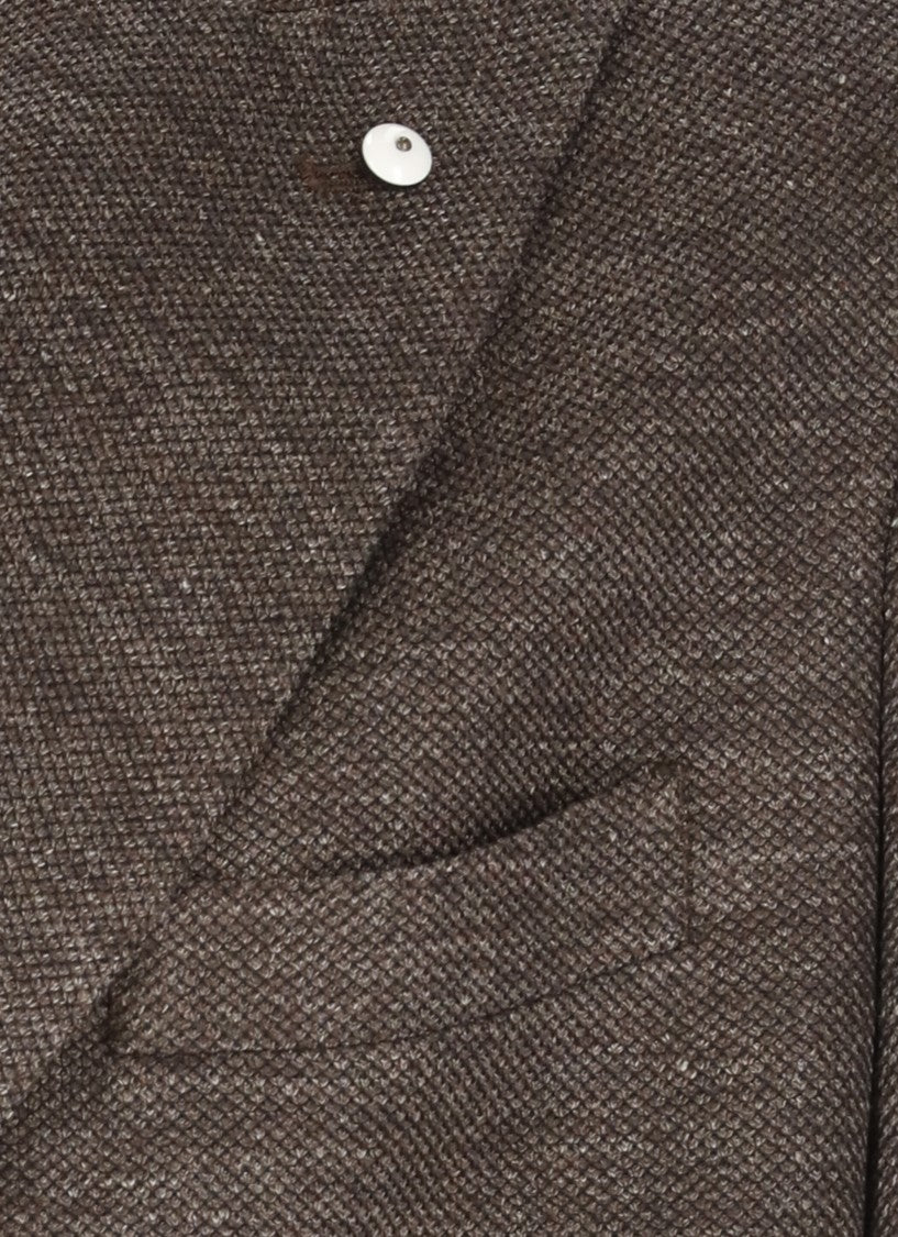 Lubiam Ivory Linen Double Breasted Jacket