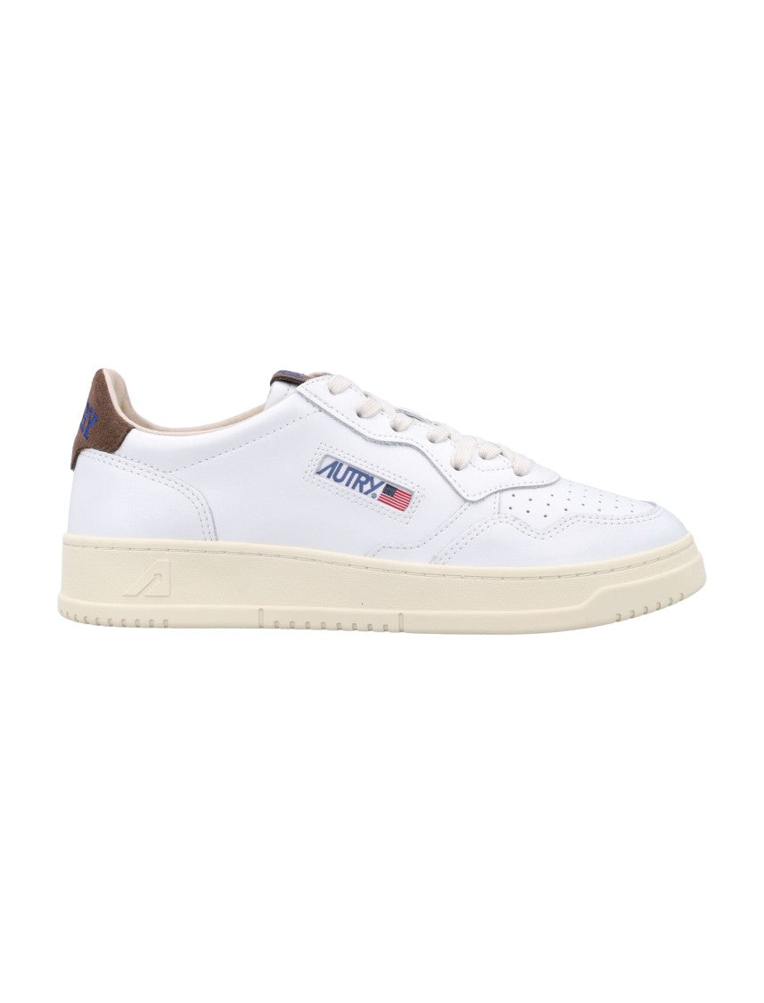 Autry Low-Top Sneakers With Perforated White Leather Upper