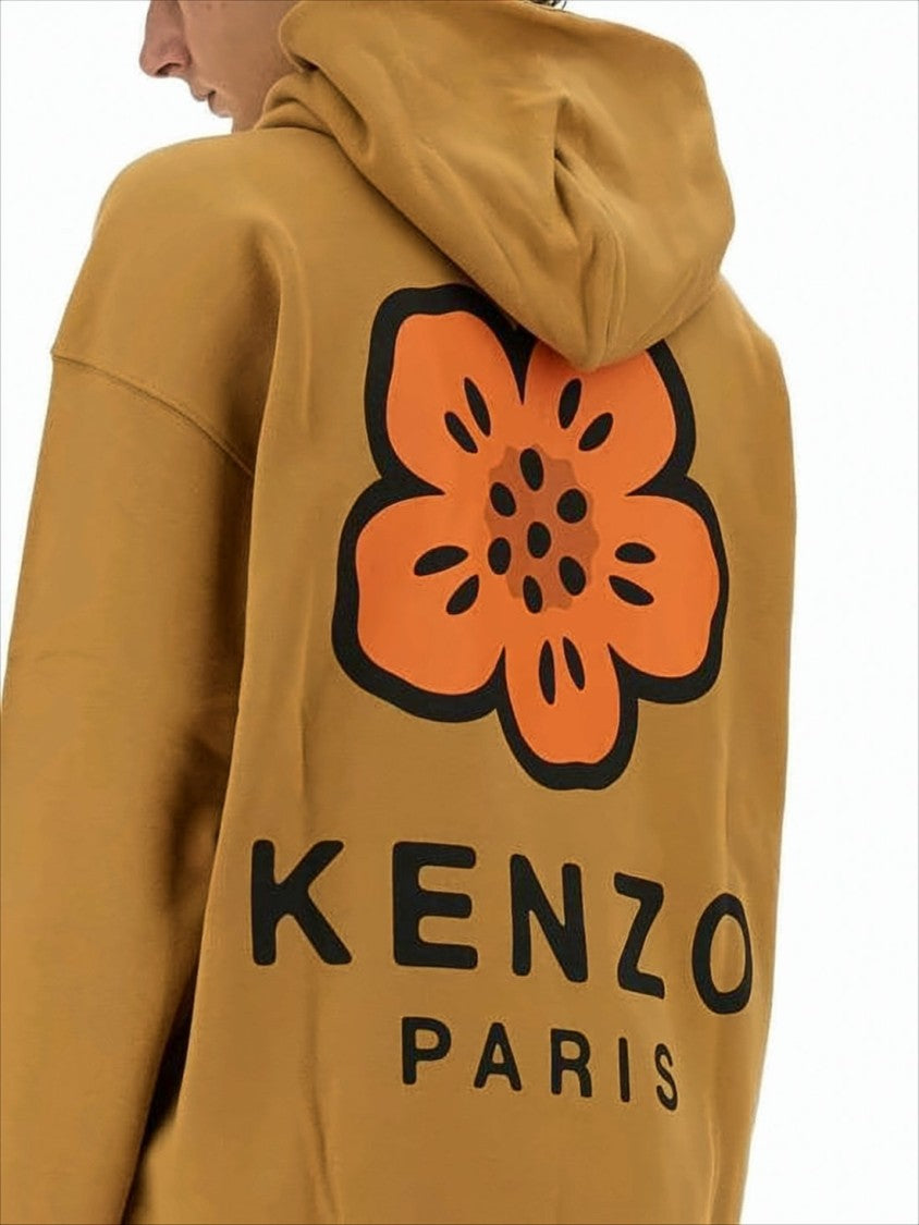 Kenzo Relaxed-Fit Graphic Hoodie With Embroidered Flower Detail
