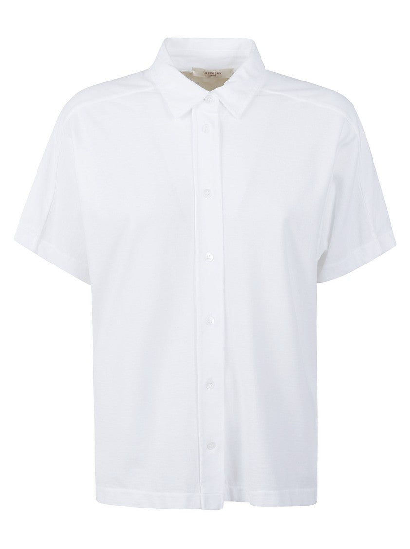 Zanone Short-Sleeved Cotton Shirt With Classic Collar
