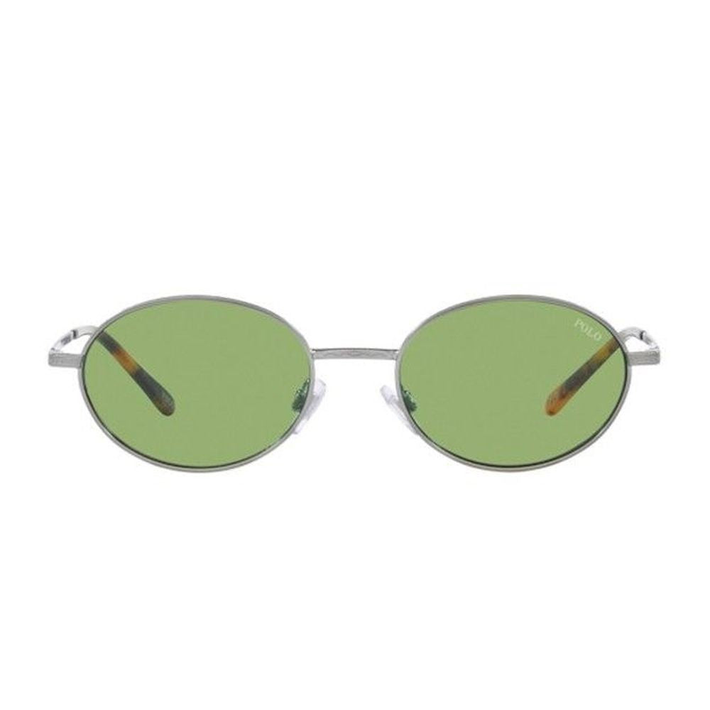 Polo Ralph Lauren Ph3145 Refined Oval Silver Metal Sunglasses