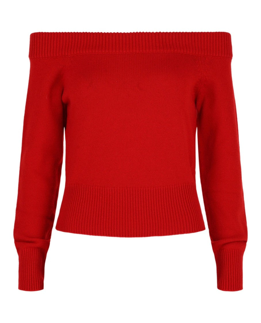 Alexander Mcqueen Off-The-Shoulder Wool And Cashmere Blend Sweater