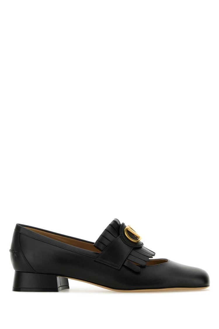 Valentino Garavani Black Leather Loafers