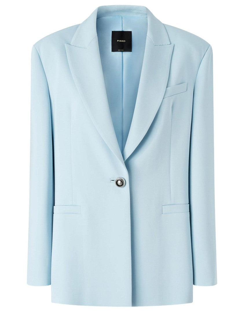 Pinko Stretch Viscose Single-Breasted Jacket