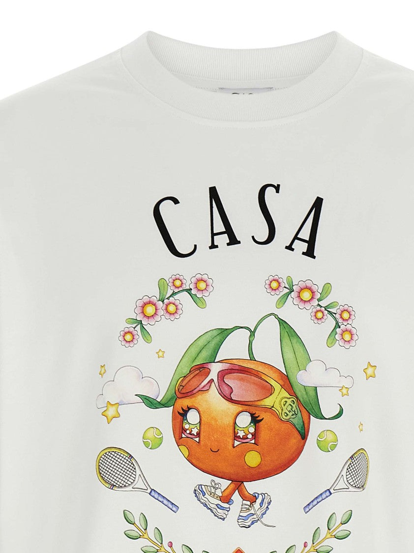 Casablanca Casa Way Orange Mascot' T-Shirt