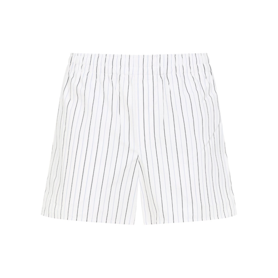 Ami Pinstripe Cotton Bermuda Shorts