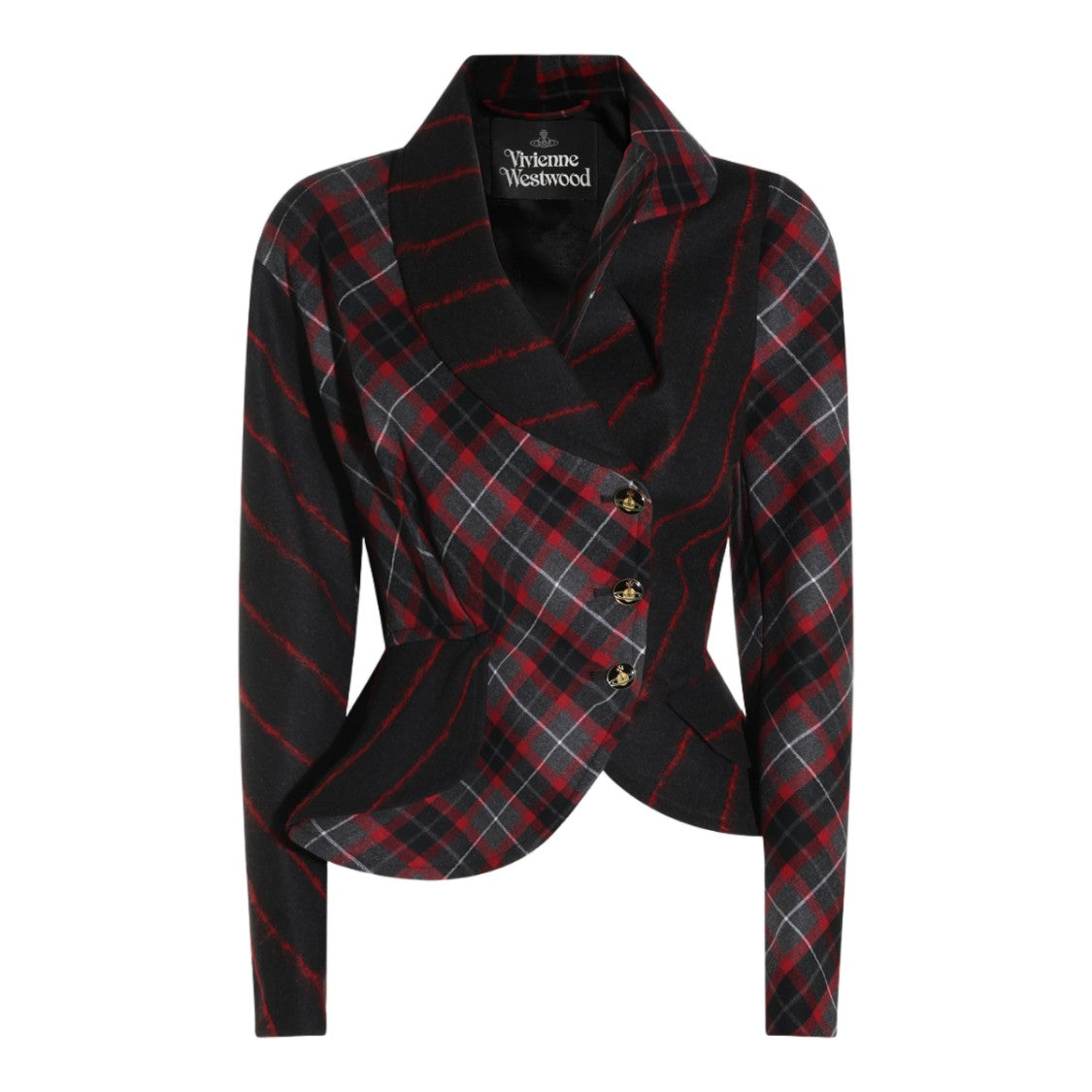 Vivienne Westwood Asymmetrical Tartan Plaid Jacket