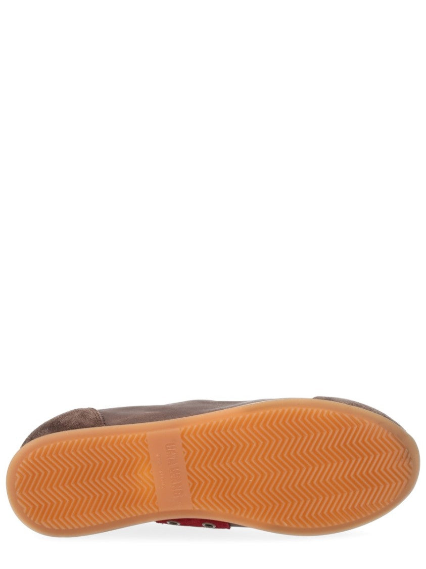 Uma Wang Brown Leather Suede Panels Sneakers