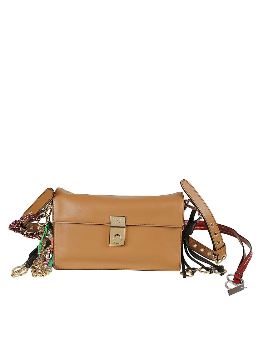 Prada Compact Crossbody Bag With Gold-Tone Hardware