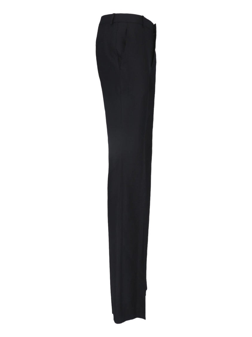 Saint Laurent Black Cashmere Flared Pants