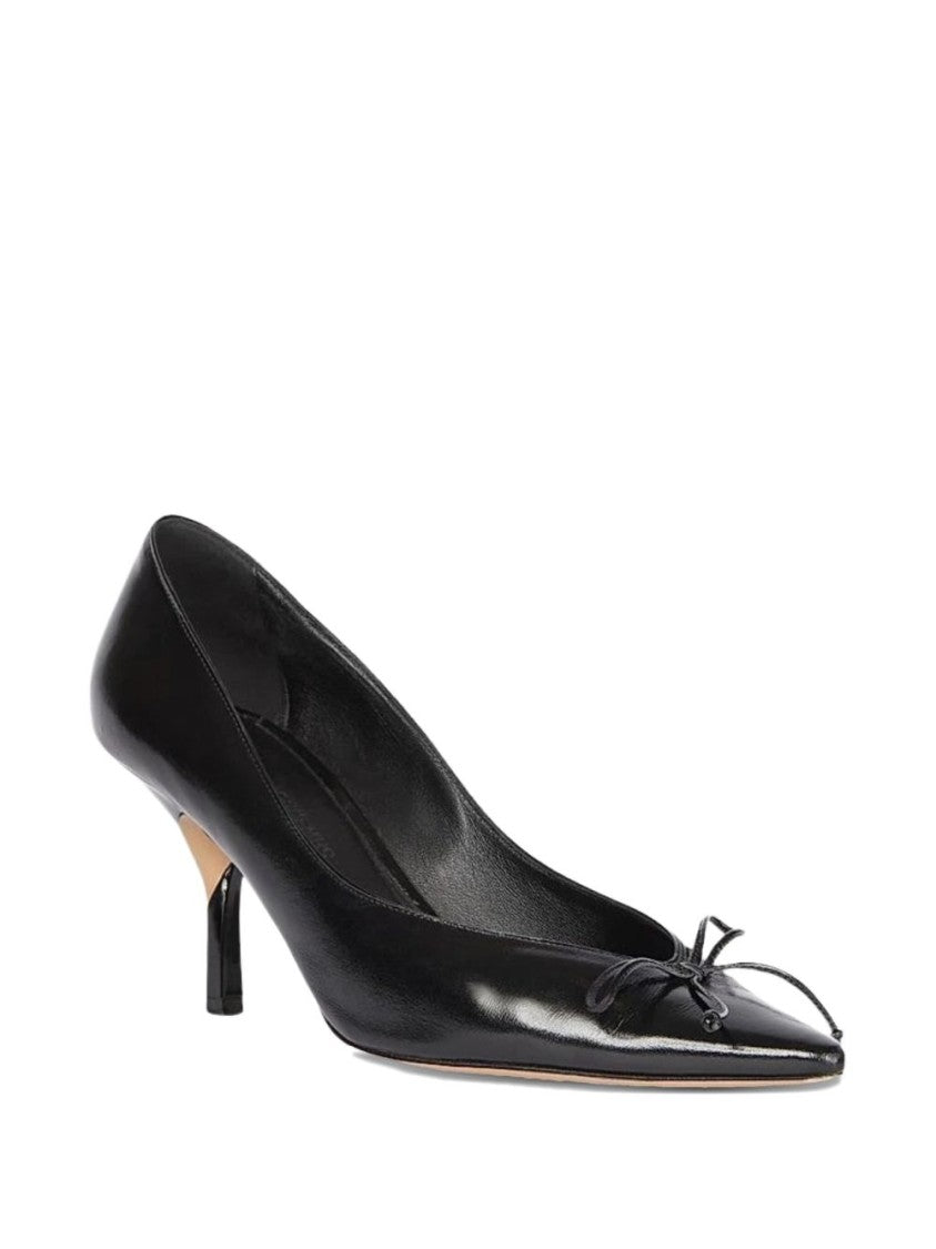 Jacquemus Black Leather Pumps With Half Heel