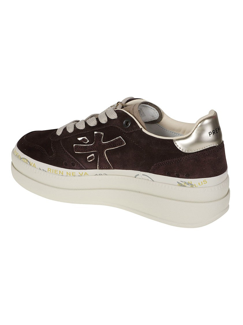 Premiata Brown Micol Calf Leather Sneakers