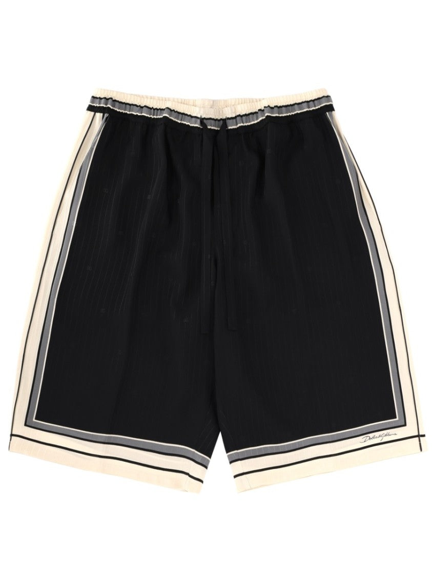 Dolce & Gabbana Vanity Silk Striped Shorts
