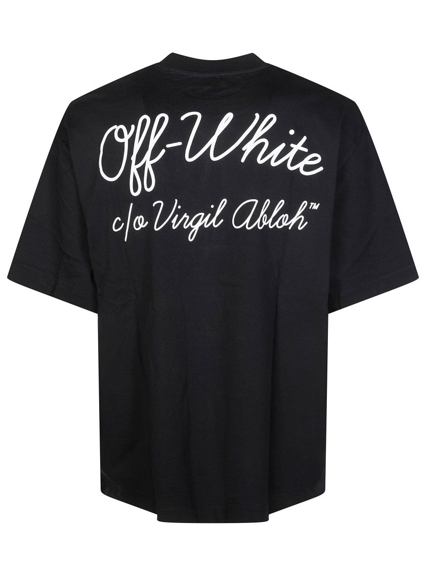 Off-White Black Script Logo Boxy Crew T-Shirt