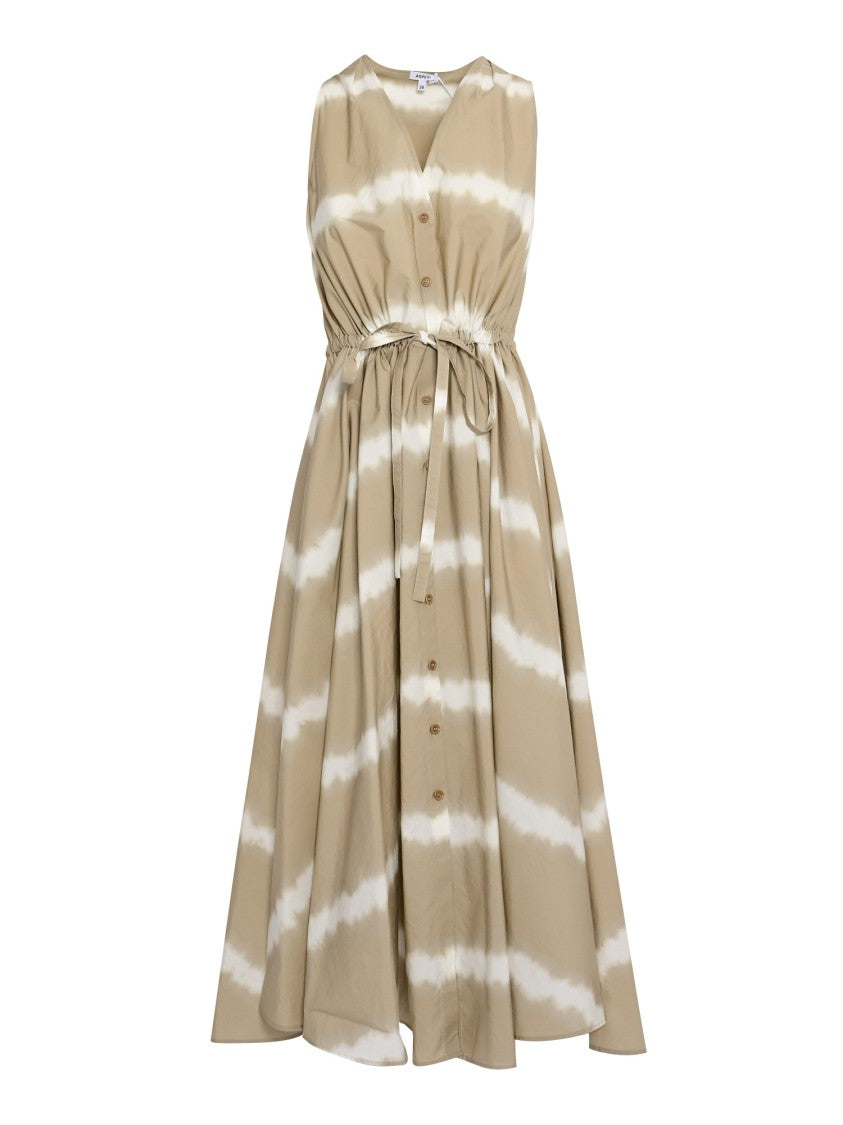 Aspesi Maxi Dress With Cross-Strap Back And Tie-Dye Pattern