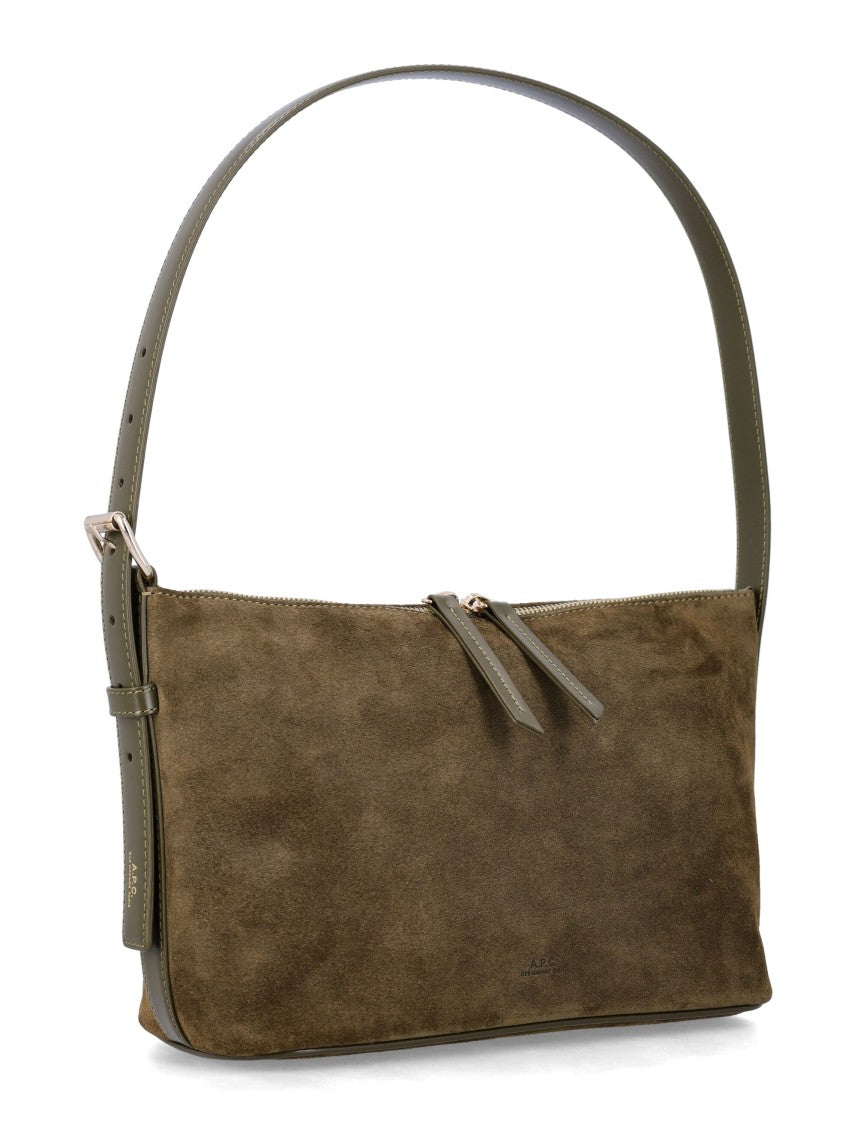 A.P.C. Vera Suede Zip Shoulder Bag