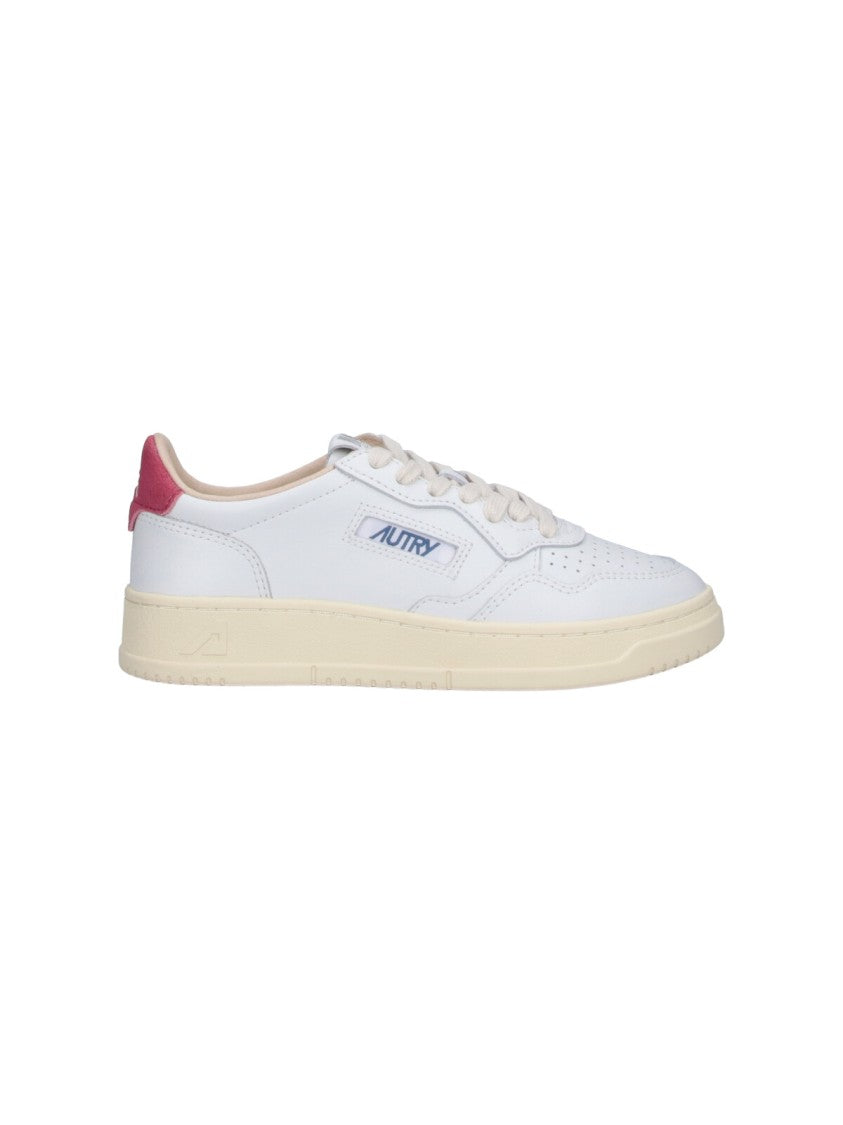 Autry Low-Top White Leather Sneakers With Perforated Detailing