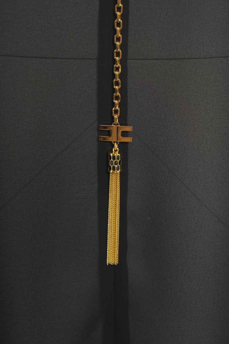 Elisabetta Franchi Fluid Black Blouse