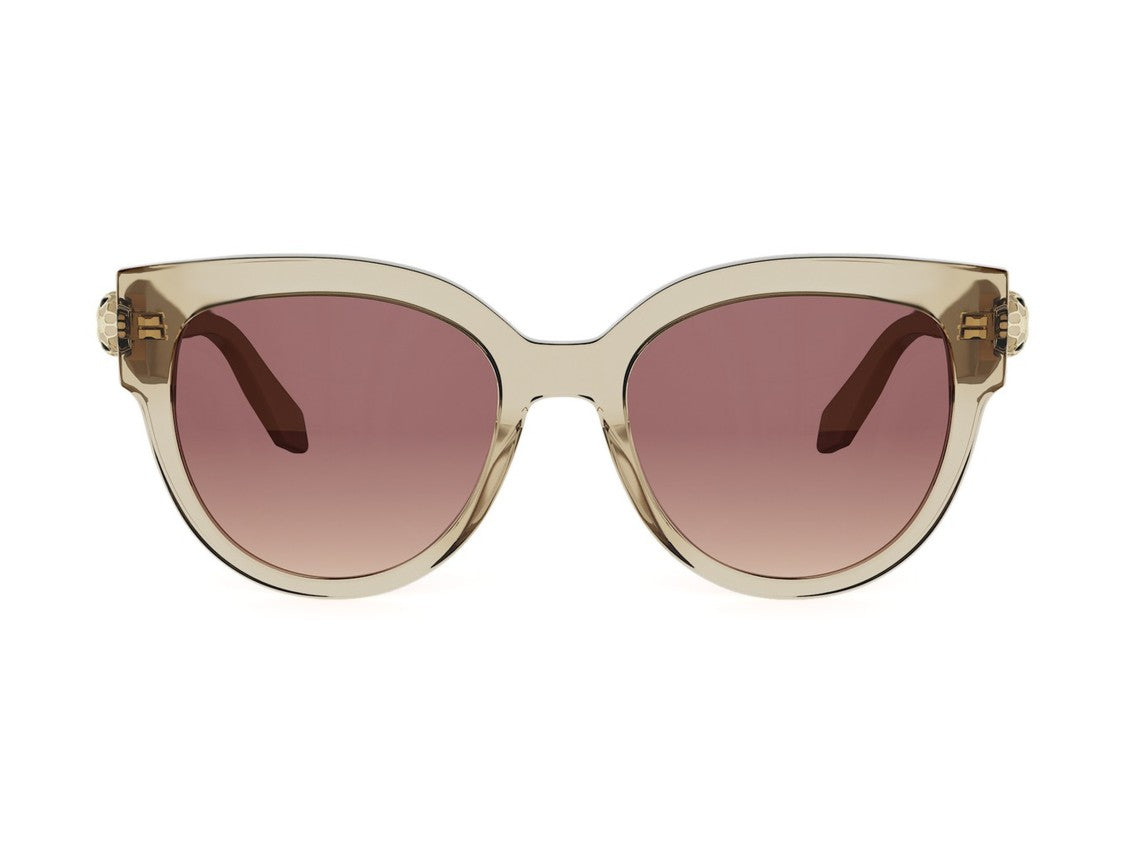 Bulgari Beige Bv40086i Translucent Bold Cat-Eye Sunglasses