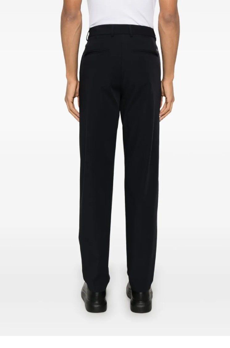 Emporio Armani Tapered Black Pants With Mid-Rise Waist