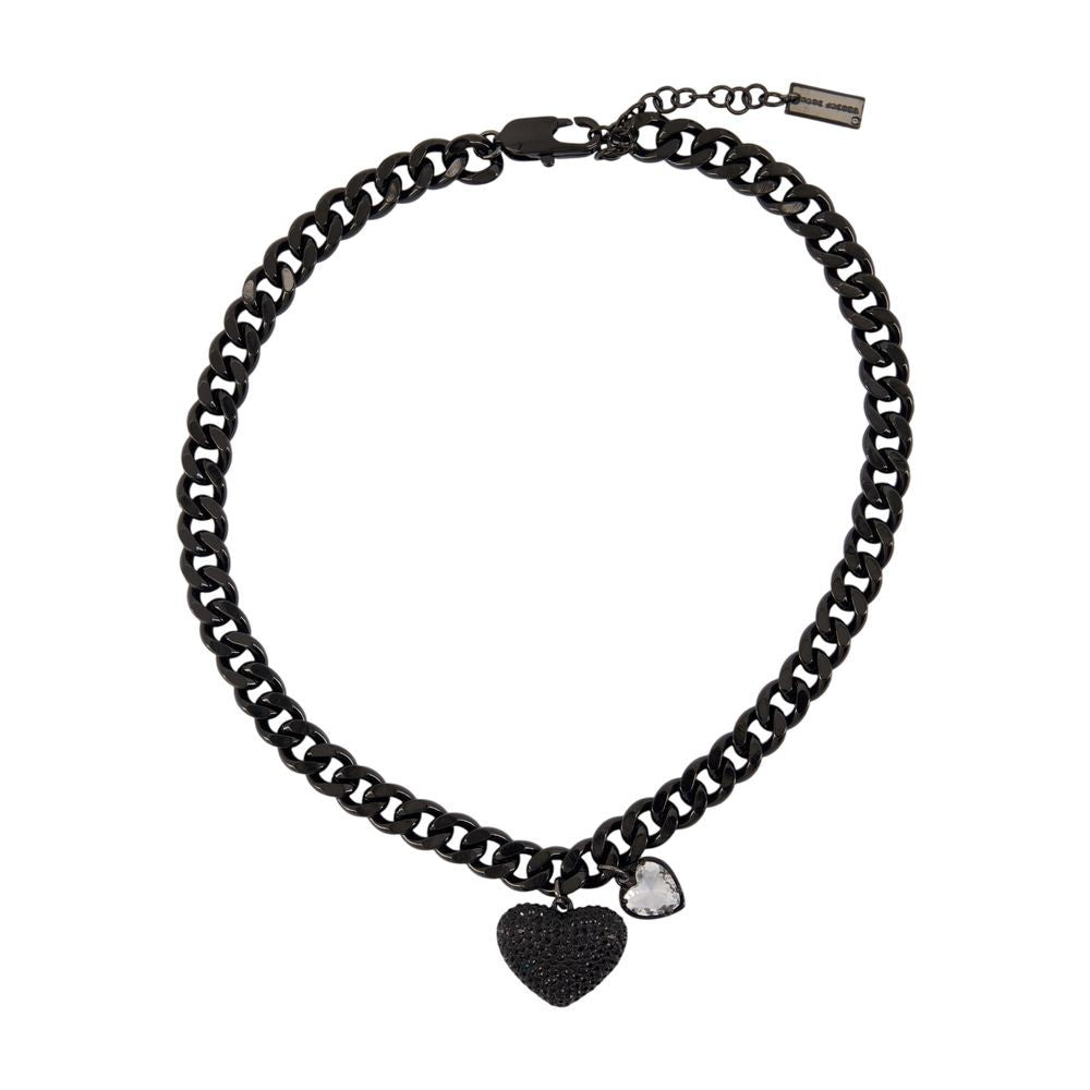 Marc Jacobs Heart Balloon Pave Necklace - Metal - Black
