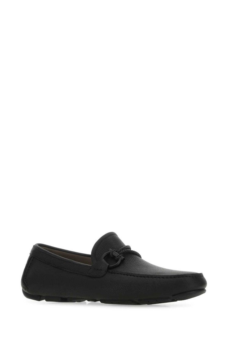 Salvatore Ferragamo Black Leather Loafers