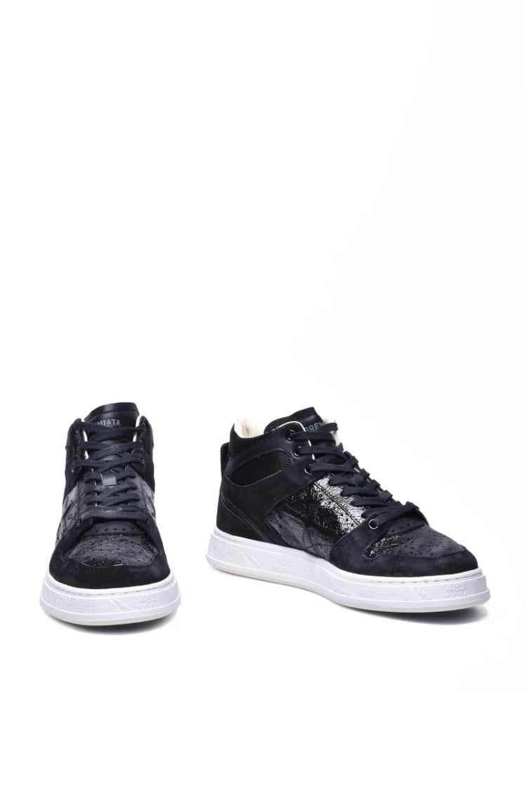 Premiata Midquinn Sneakers Leather And Pu - Black
