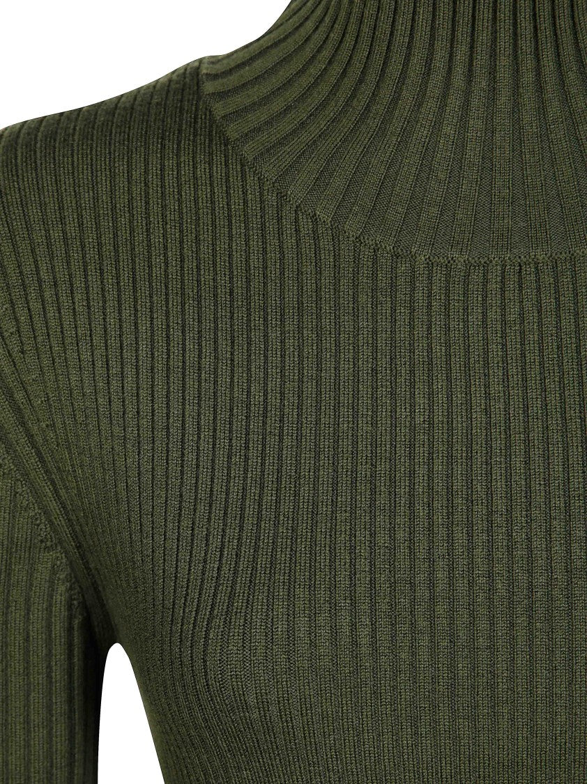 Victoria Beckham Ribbed High-Neck Sweater