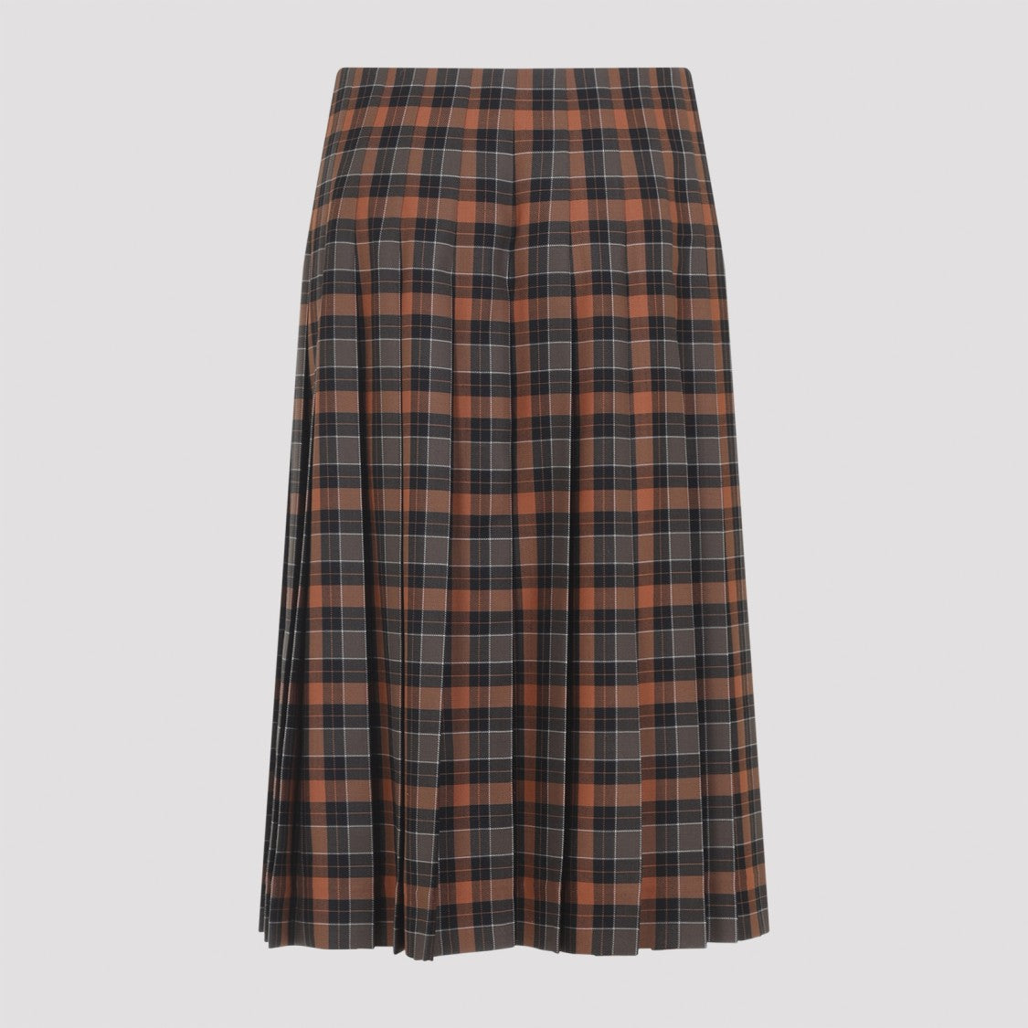 Loewe Vibrant Plaid Midi Skirt In Premium Polyester-Wool Blend