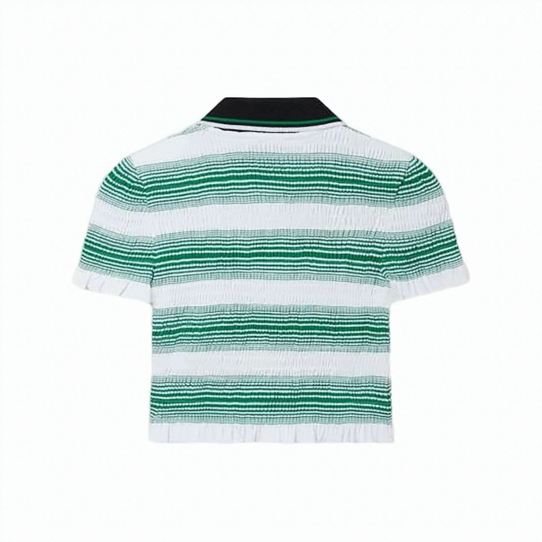 Casablanca Striped Short-Sleeved Polo Shirt